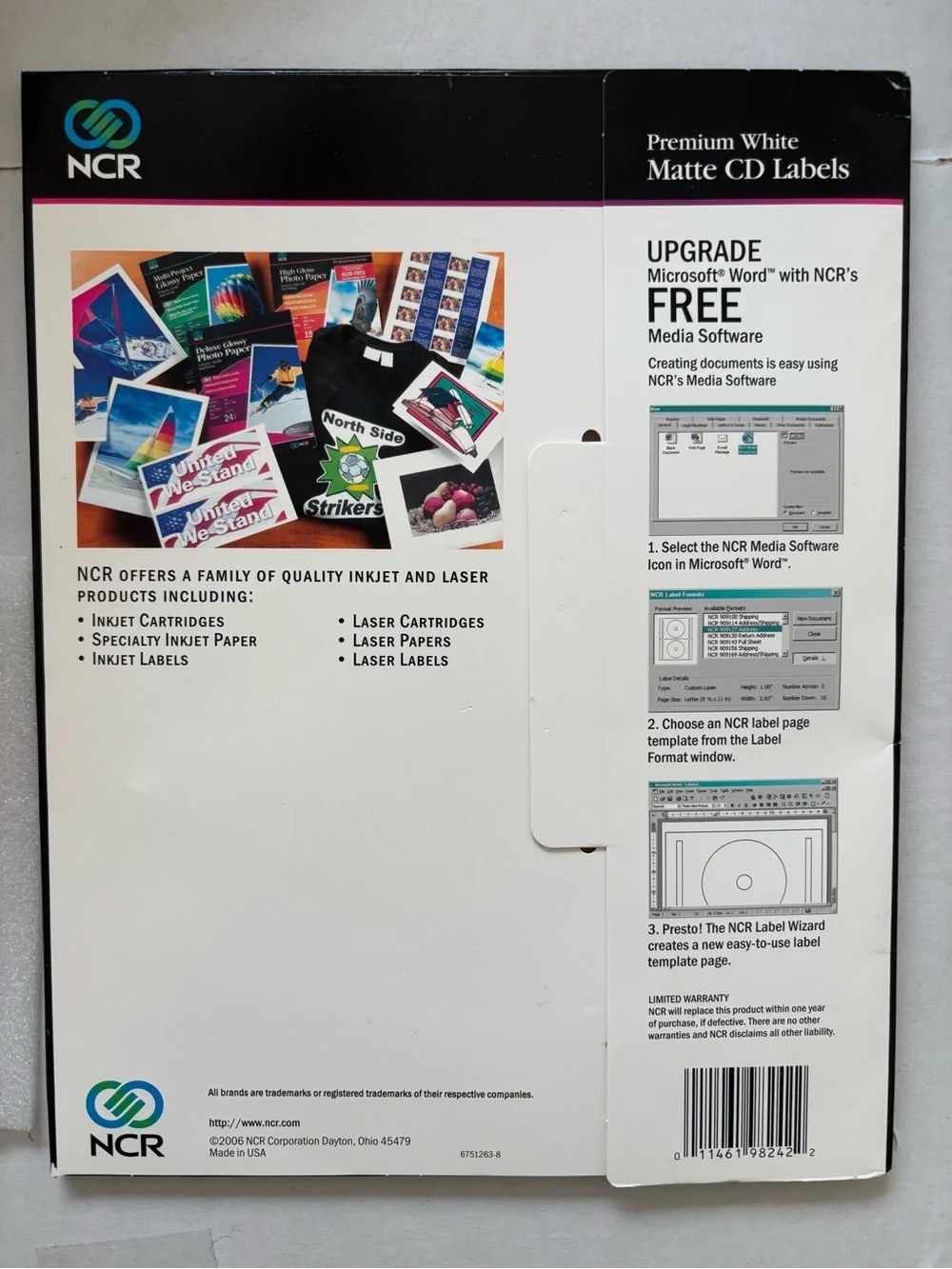 Premium White Matte CD Labels NCR 50 Count #982429 New Sealed Vintage